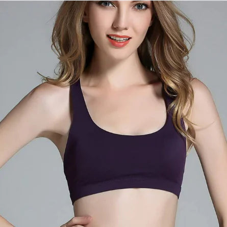 Cross Back Sports Bra - No Wire Yoga Running Tank - Lingerie