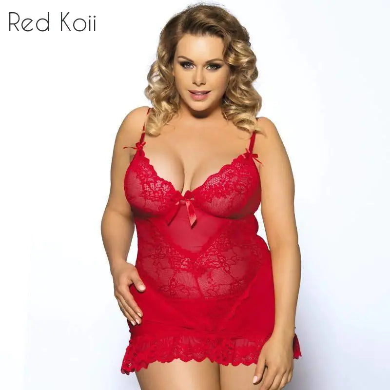 Lace Temptation Transparent Nightgown for Women - Lingerie
