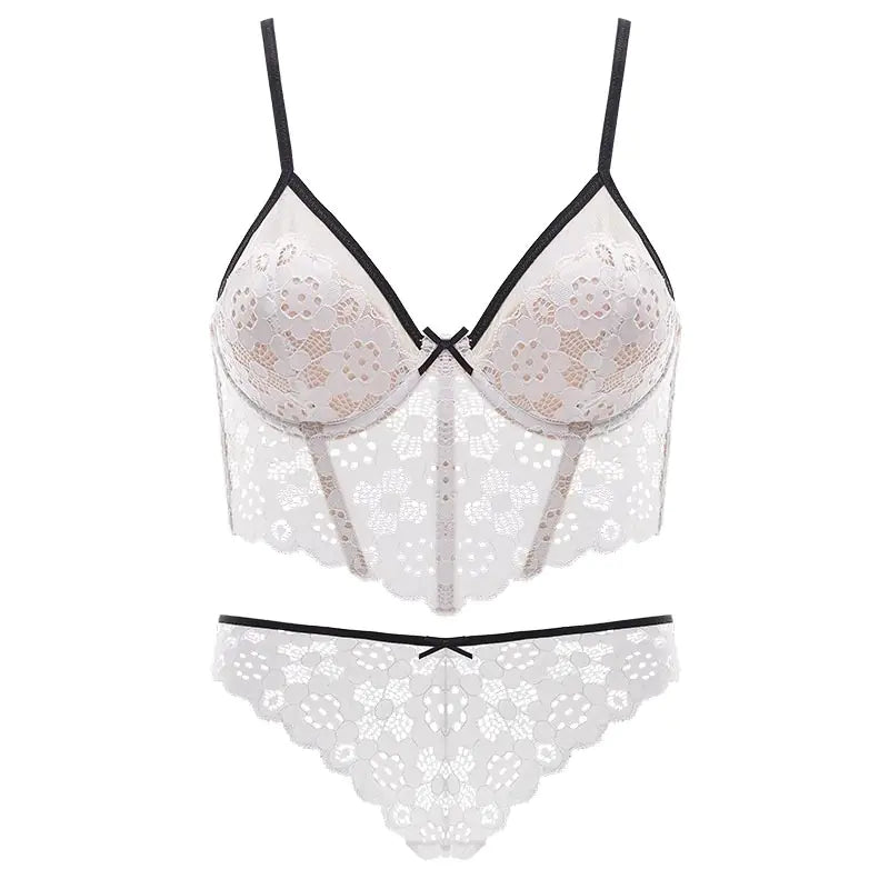 French Ultra-Thin Women's Bra Set for Summer - Lingerie