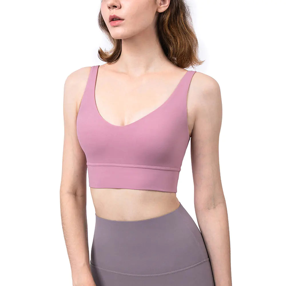 New Deep V Sports Bra for Yoga and Fitness - Lingerie