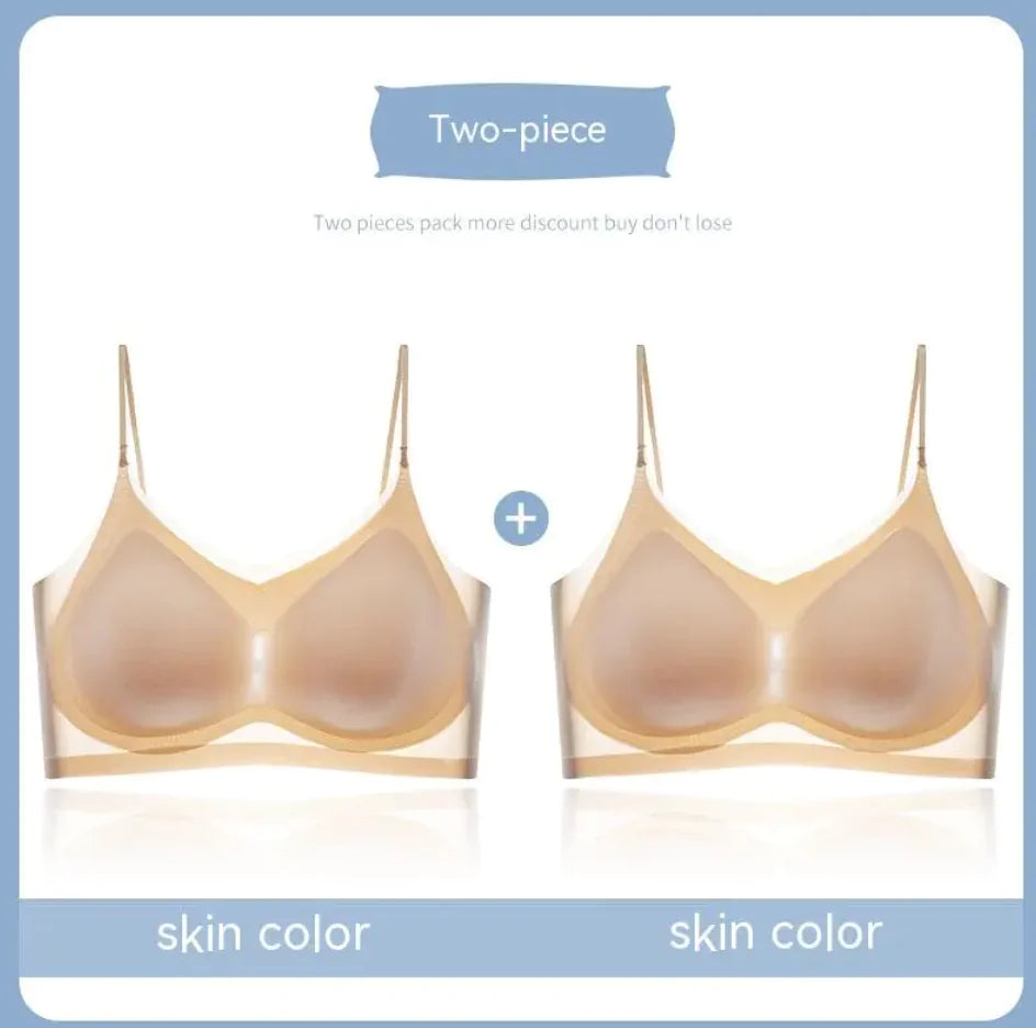Ultra-Thin Gauze Beauty Back Sling Bra - Lingerie