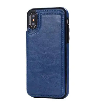 Card Holder Flip Phone Case for iPhone 8 & Samsung S8+