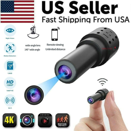 WiFi Wireless 4K Mini Camera Pinhole DIY HD Screw IP DVR Cam