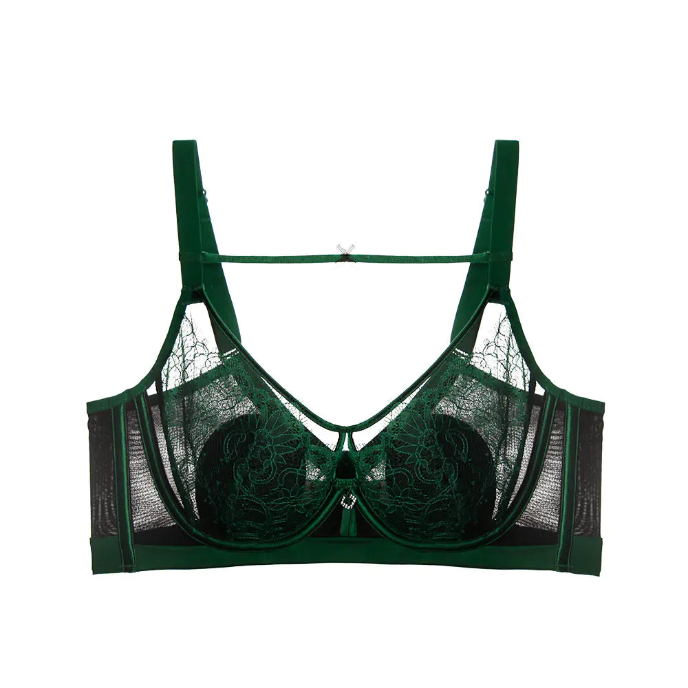 Ultra-Thin Women's Lace Memory Foam Underwire Bra - Lingerie