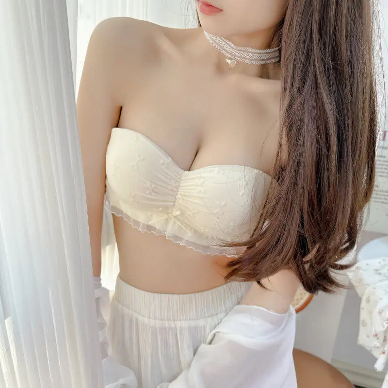 Lace Strapless Push-Up Bra for Small Busts - Lingerie