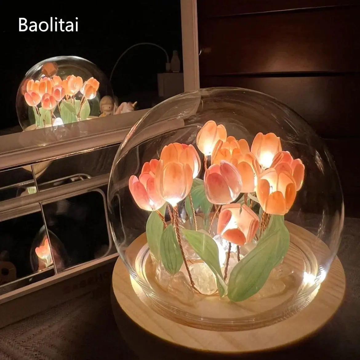 Handgemachtes Tulpen-Nachtlicht