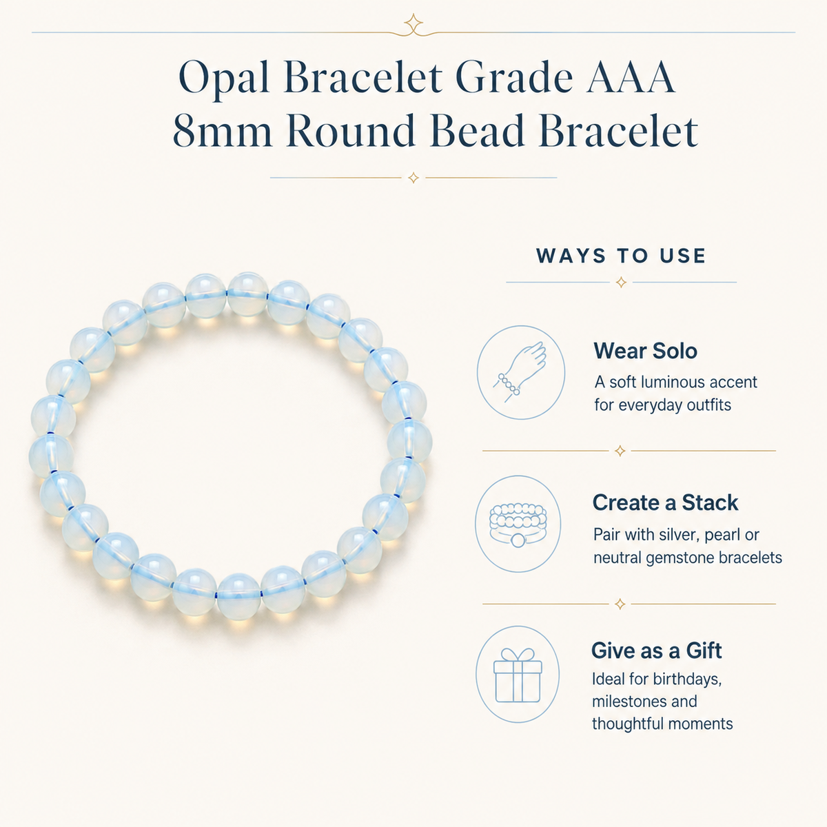 Opal  Synthetic Bracelet ( Freedom and Independence).