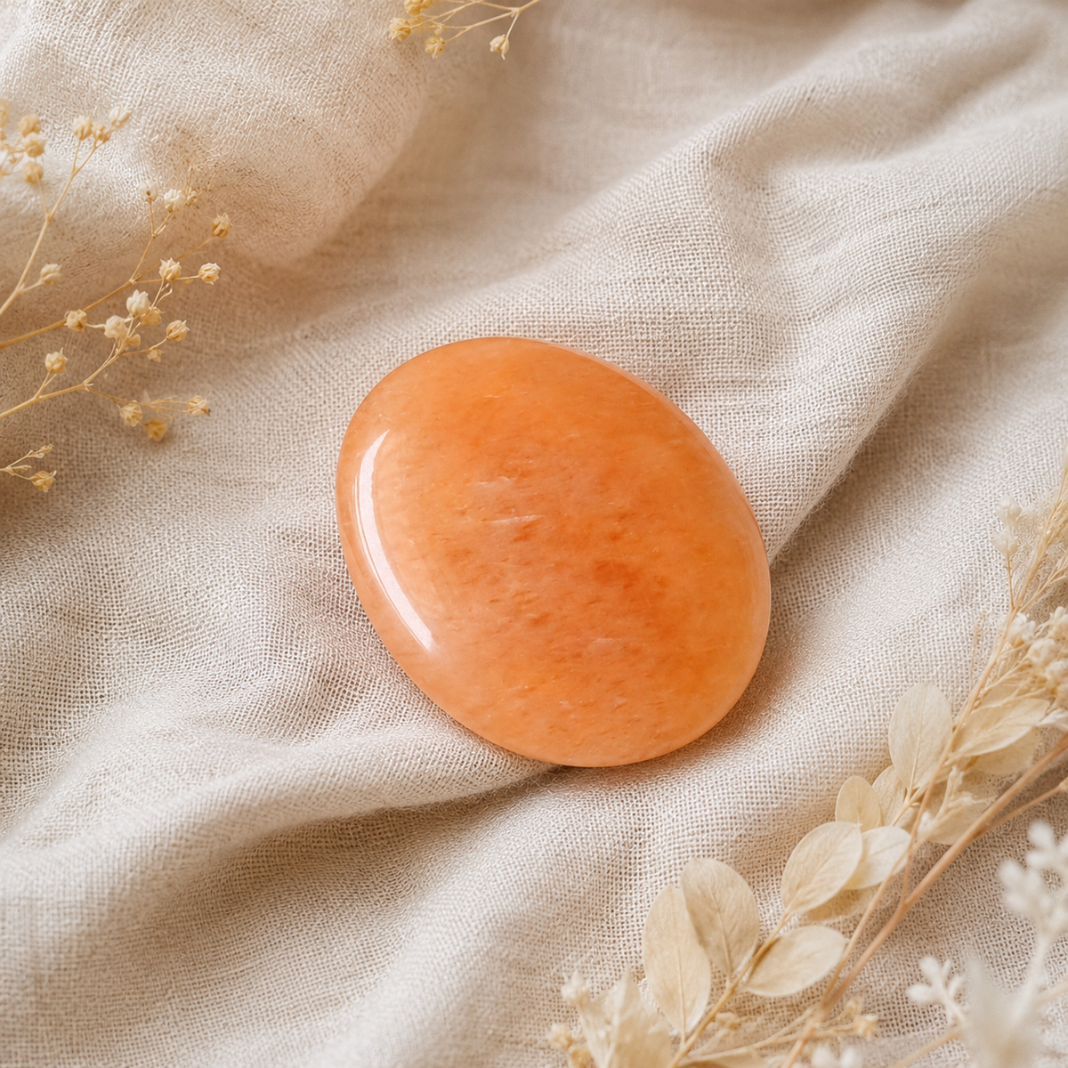 Orange Aventurine Pocket Stones (Longevity and Strength)