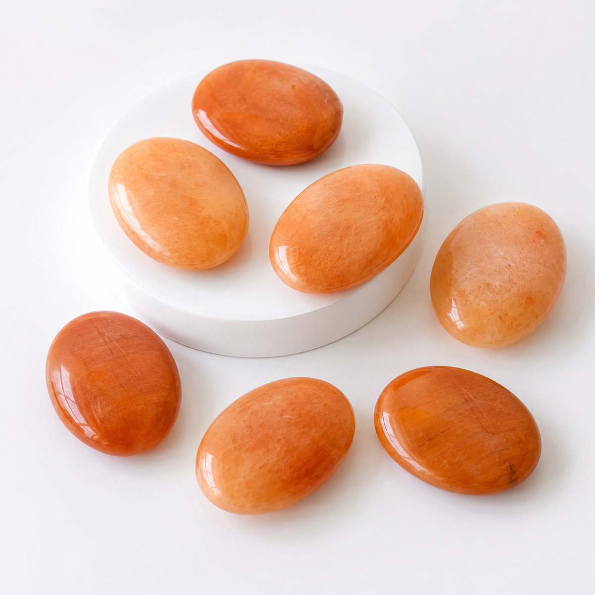 Orange Aventurine Pocket Stones (Longevity and Strength)