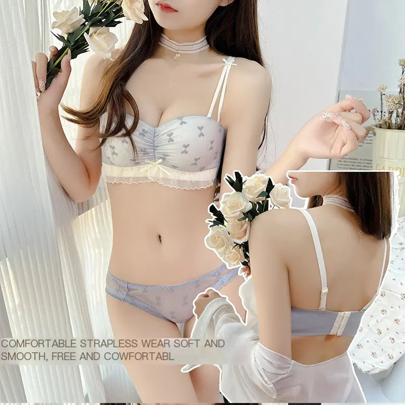 Lace Strapless Push-Up Bra for Small Busts - Lingerie
