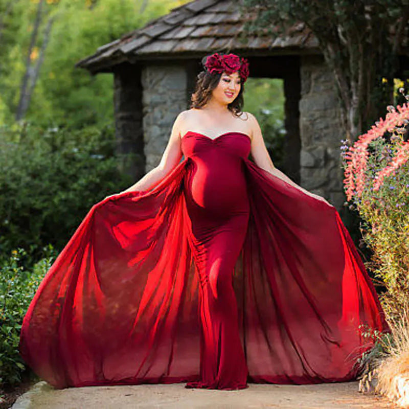Summer Maternity Photography Long Dress 6609 - 888