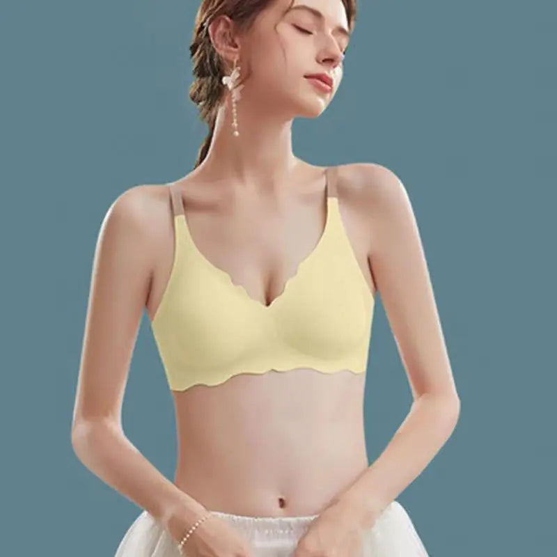 Naked Seamless Jelly Soft Support Bra for Small Chest - Lingerie
