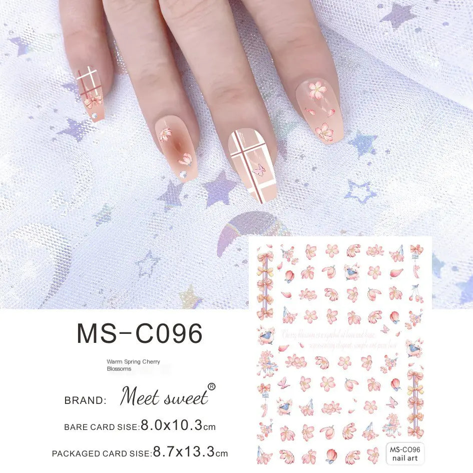 MEET SWEET Spring Summer Nail Art Stickers Wholesale
