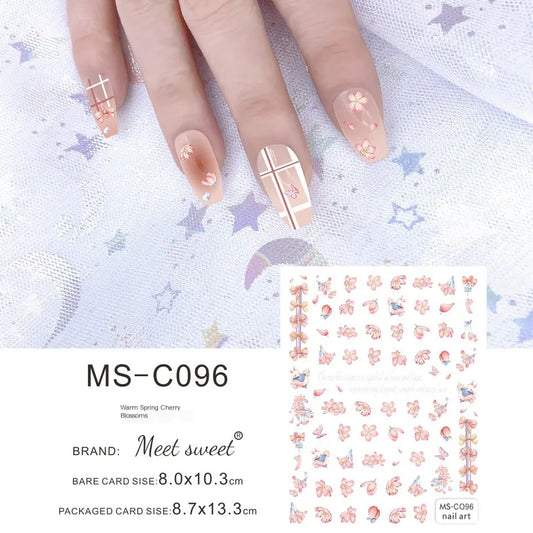 MEET SWEET Spring Summer Nail Art Stickers Wholesale