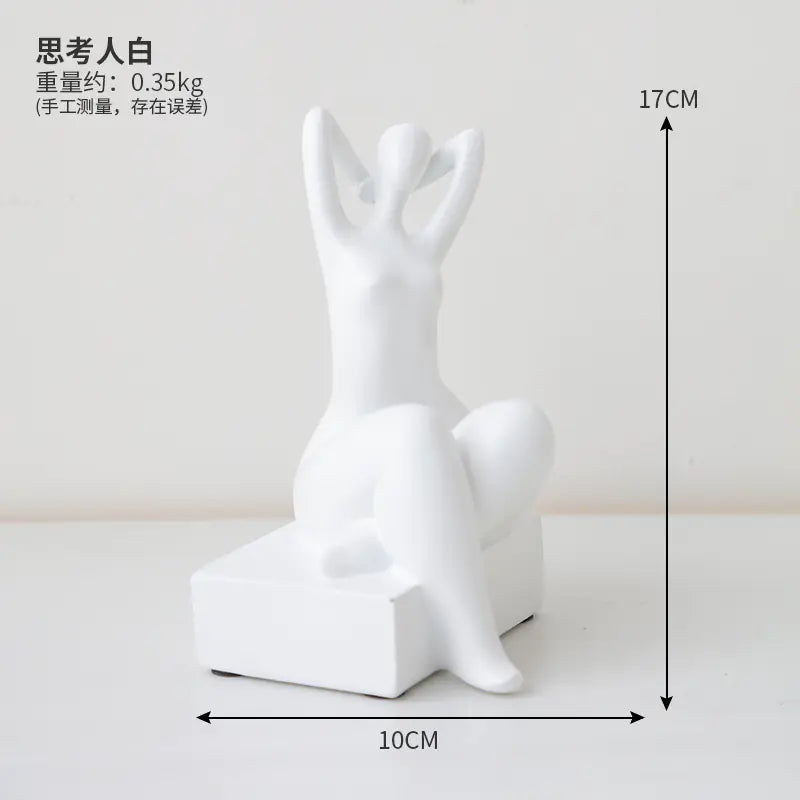 Modern Minimalist Bookends Figurine for Home & Office