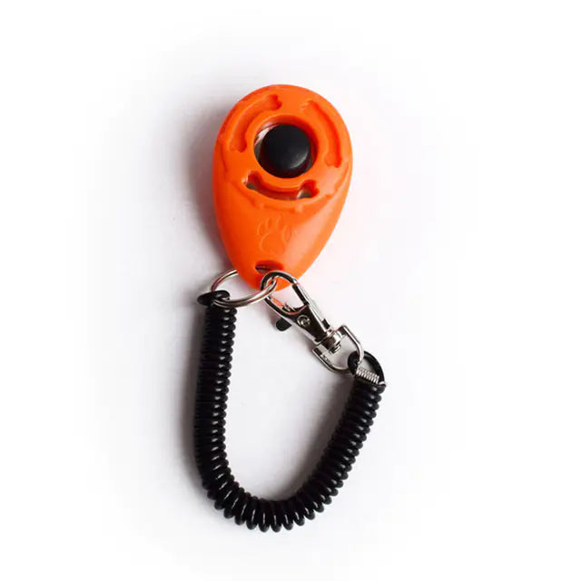 Einstellbarer Hundetrainings-Clicker mit Schlüsselanhänger-Gurt 