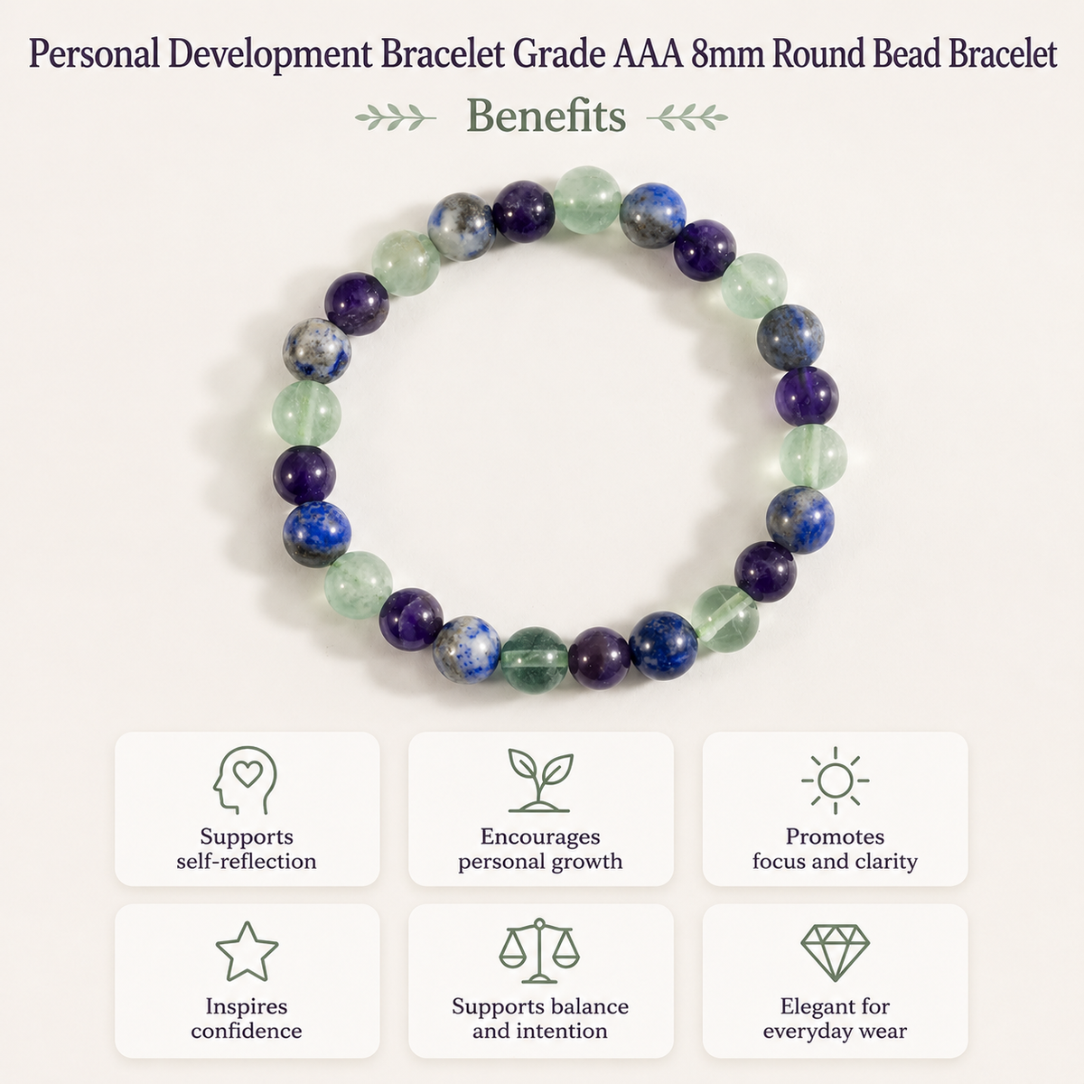 PERSONAL DEVELOPMENT Crystal Bracelet, Crystals for Student