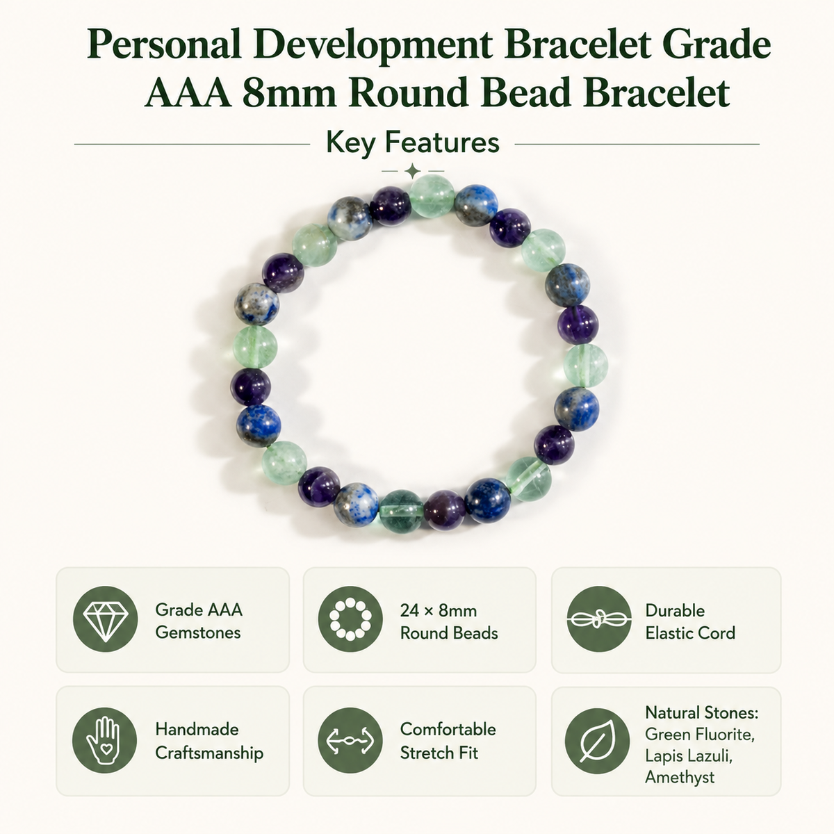 PERSONAL DEVELOPMENT Crystal Bracelet, Crystals for Student