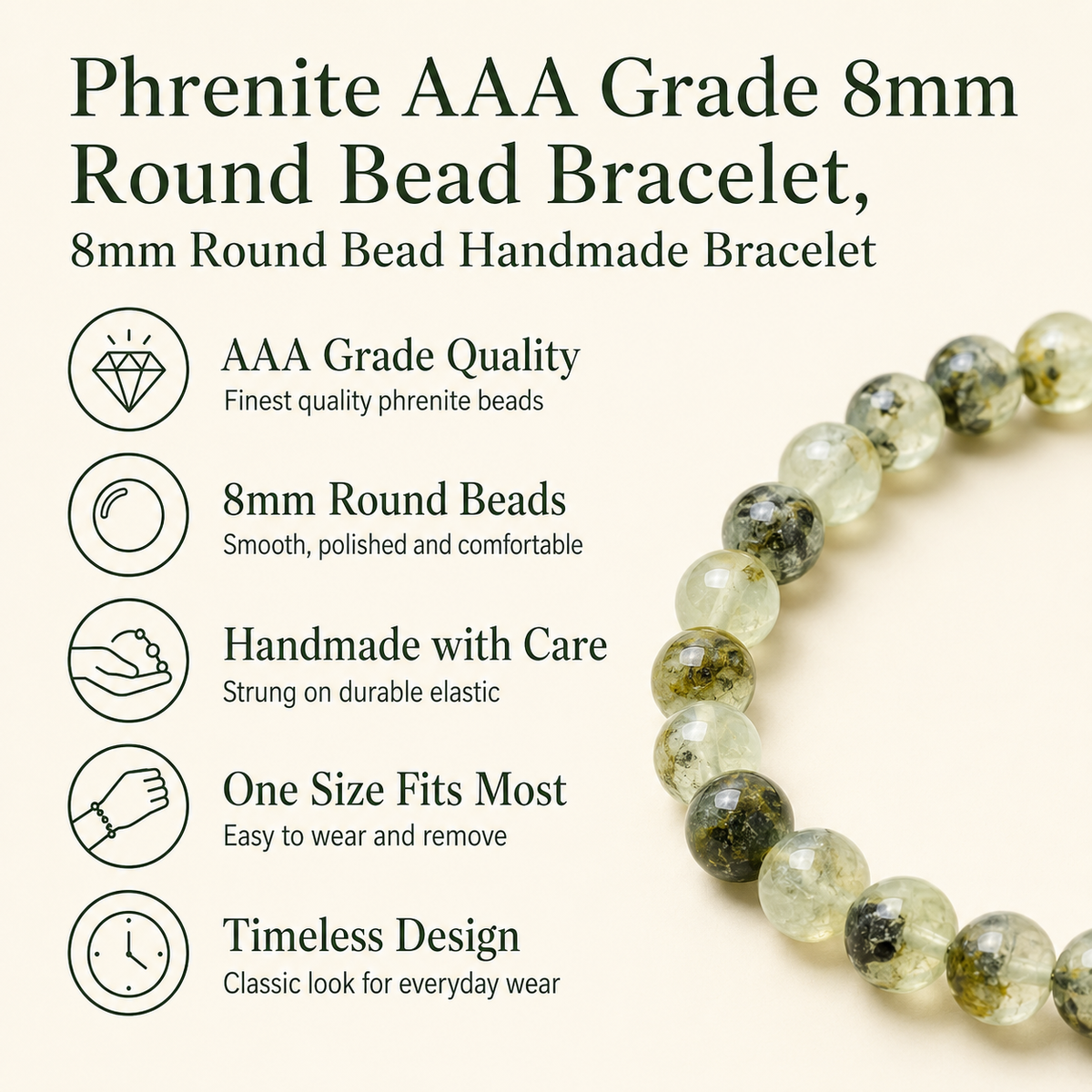 Phrenite Bracelet (Prosperity and Expansion)