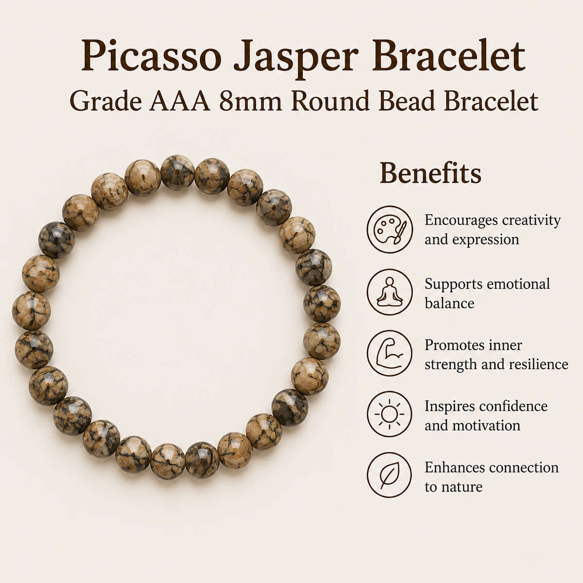 Picasso Jasper Bracelet (Transformation and Self-Discipline)