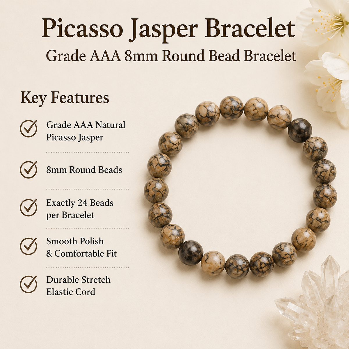 Picasso Jasper Bracelet (Transformation and Self-Discipline)