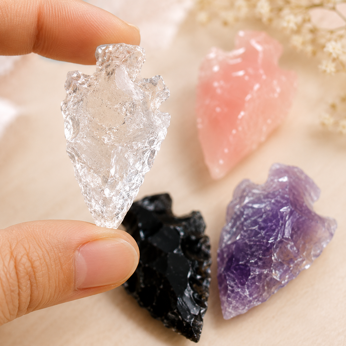 Gemstone Arrowheads for DIY Project Craft Point Jewelry Making