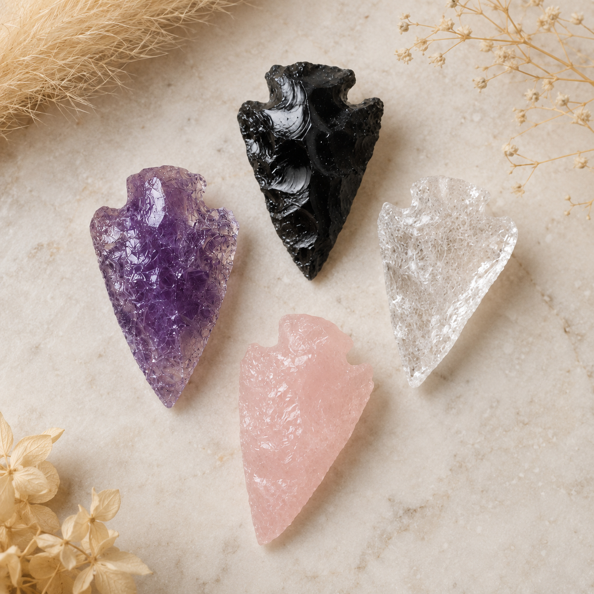 Gemstone Arrowheads for DIY Project Craft Point Jewelry Making