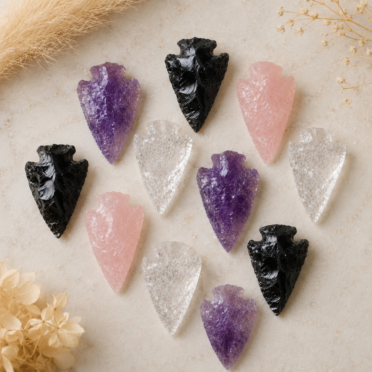 Gemstone Arrowheads for DIY Project Craft Point Jewelry Making