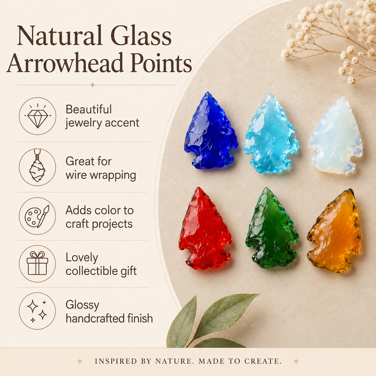 Glass Arrowheads, Arrow Head Points