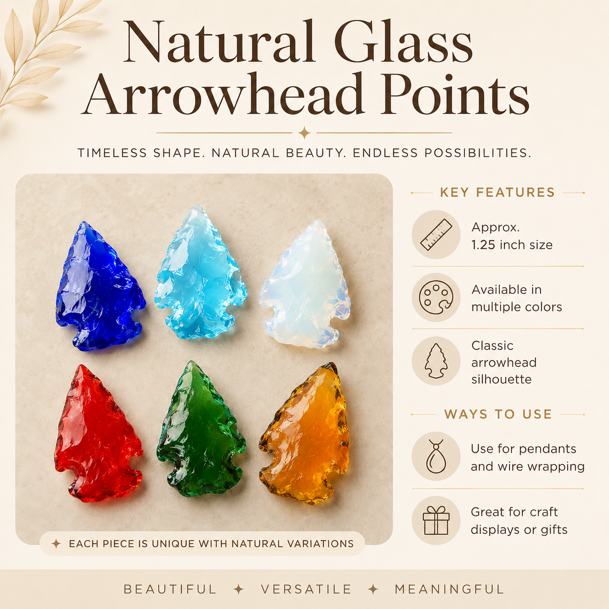 Glass Arrowheads, Arrow Head Points