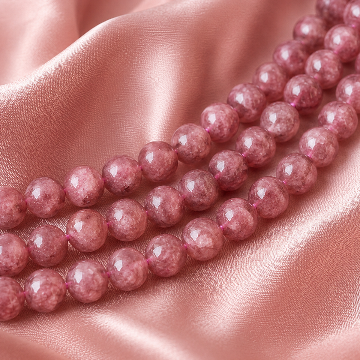 Pink Tourmaline Heated Beads, Natural Round Crystal Beads 4mm to 10mm