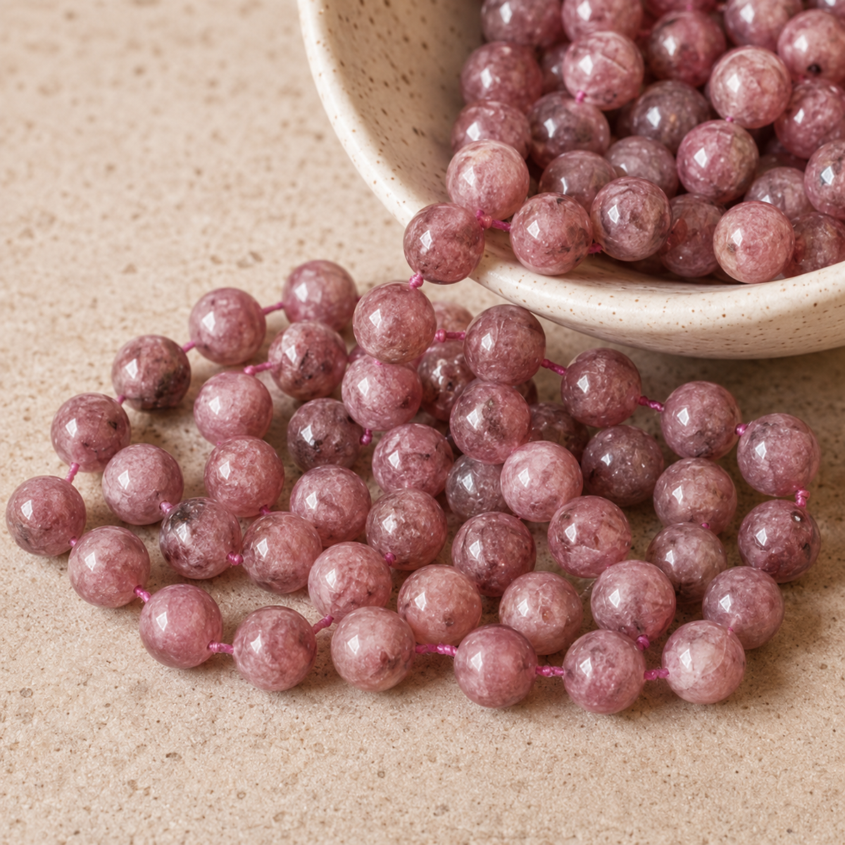 Pink Tourmaline Heated Beads, Natural Round Crystal Beads 4mm to 10mm