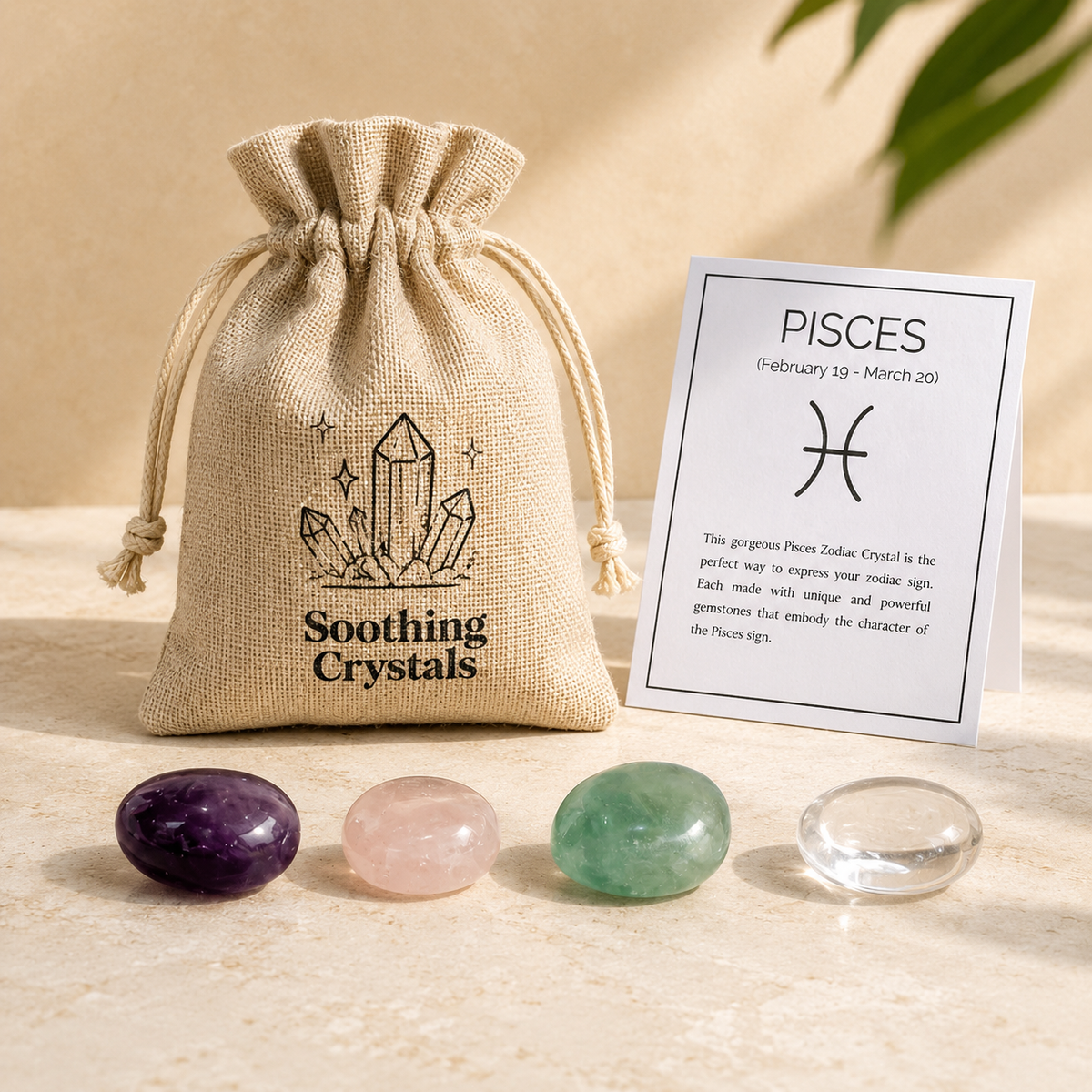 PISCES Zodiac Crystal Kit, Pisces Birthstones Tumbled Stones Set, Pisces Gifts