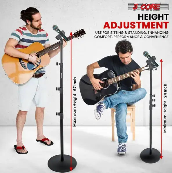 5Core Mic Stand Floor Adjustable Universal Heavy Duty Microphone