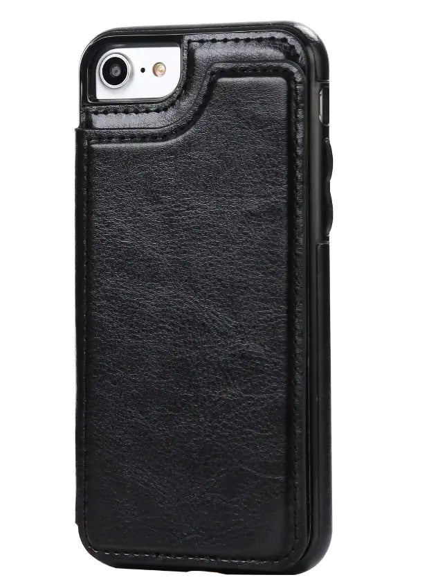 Card Holder Flip Phone Case for iPhone 8 & Samsung S8+