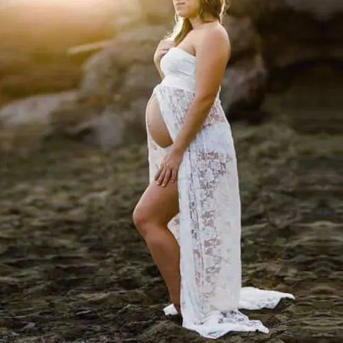 Sheer Lace Dress for Maternity Photography - Lingerie - 888