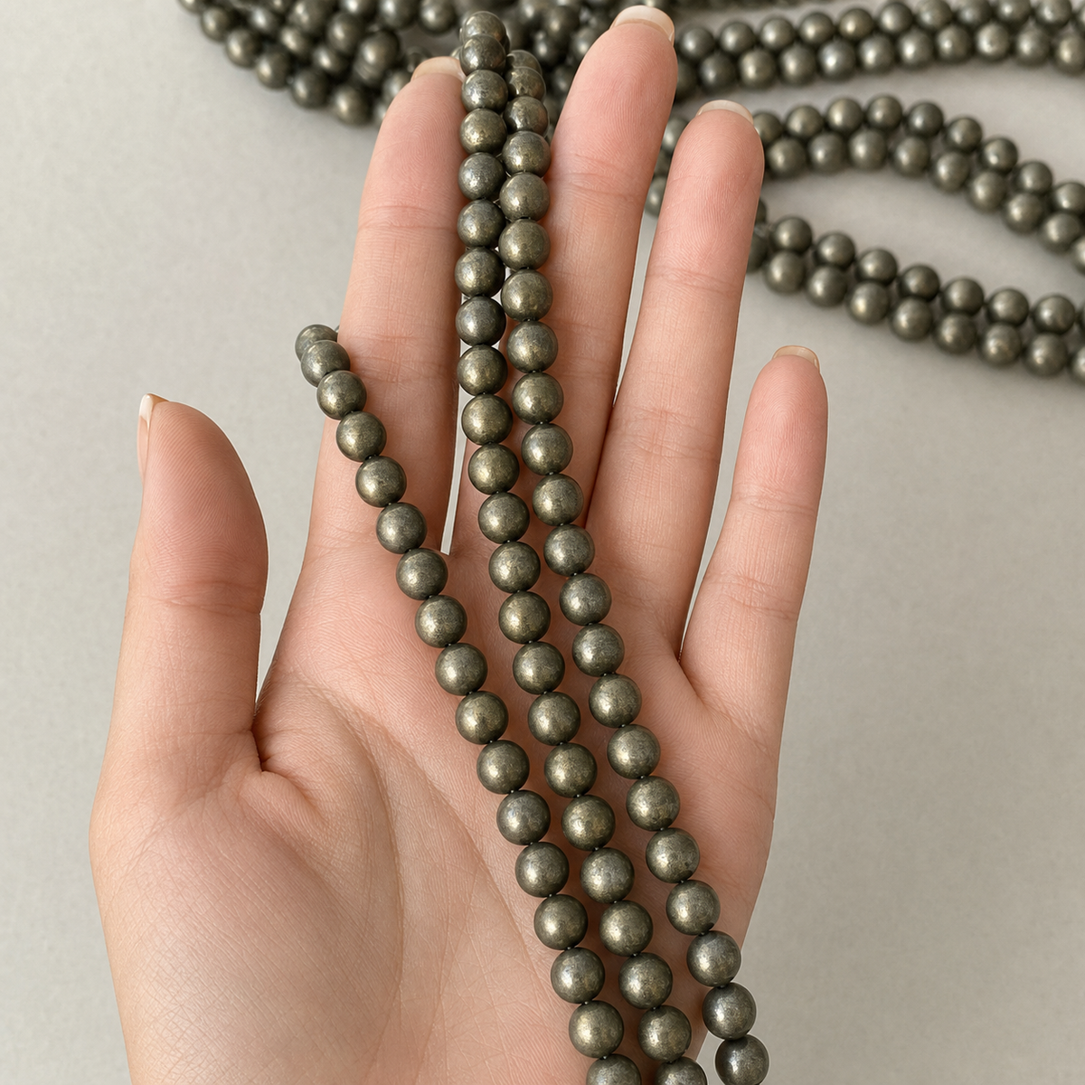 Pyrite Beads, Natural Round Crystal Beads 4mm to 12mm