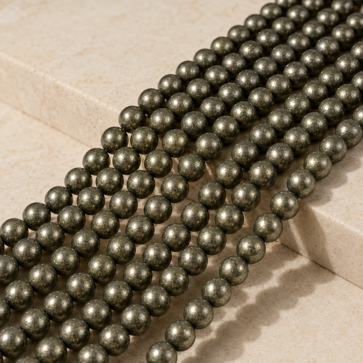 Pyrite Beads, Natural Round Crystal Beads 4mm to 12mm