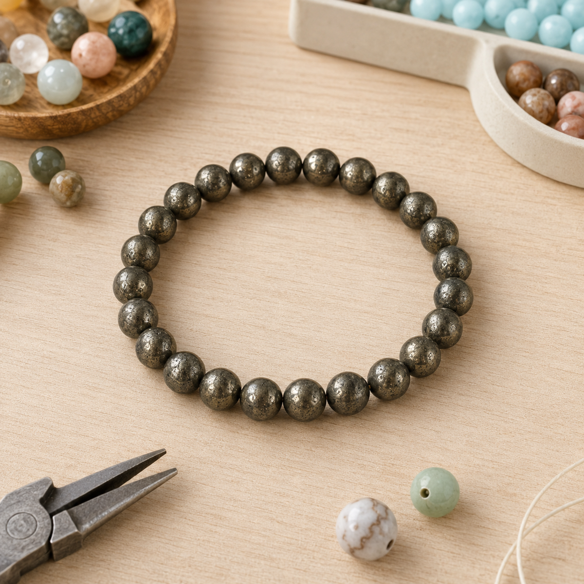 Pyrite Bracelet | Golden Pyrite Bracelet (Determination and Resolution).