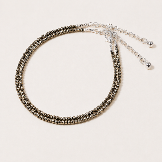 Pyrite Anklet 2mm – Natural Gemstone Jewelry for Protection, Balance & Positive Energy (Copy)