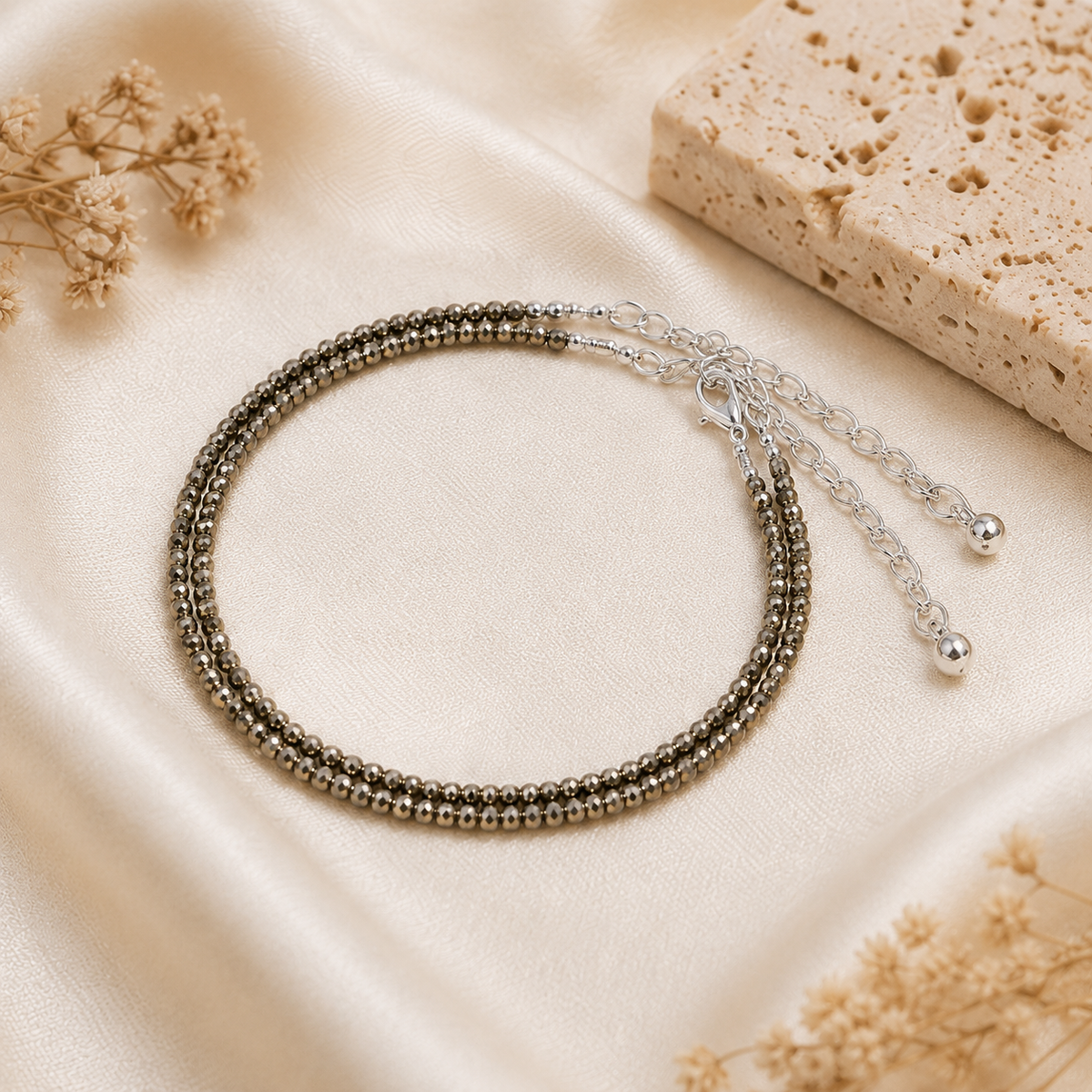 Pyrite Anklet 2mm – Natural Gemstone Jewelry for Protection, Balance & Positive Energy (Copy)