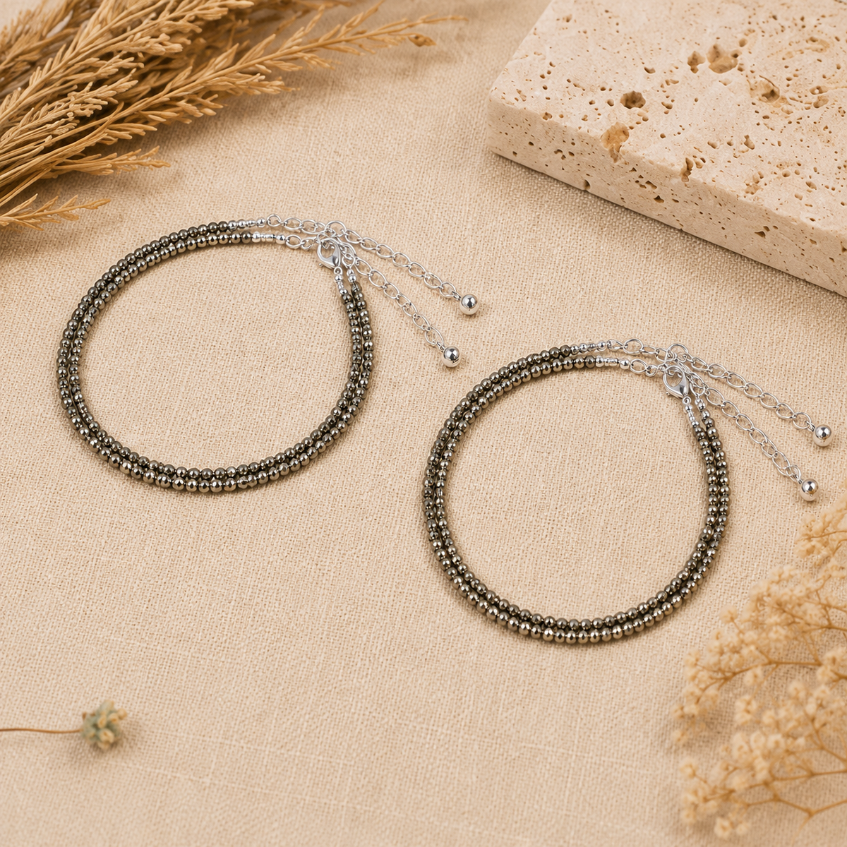 Pyrite Anklet 2mm – Natural Gemstone Jewelry for Protection, Balance & Positive Energy (Copy)