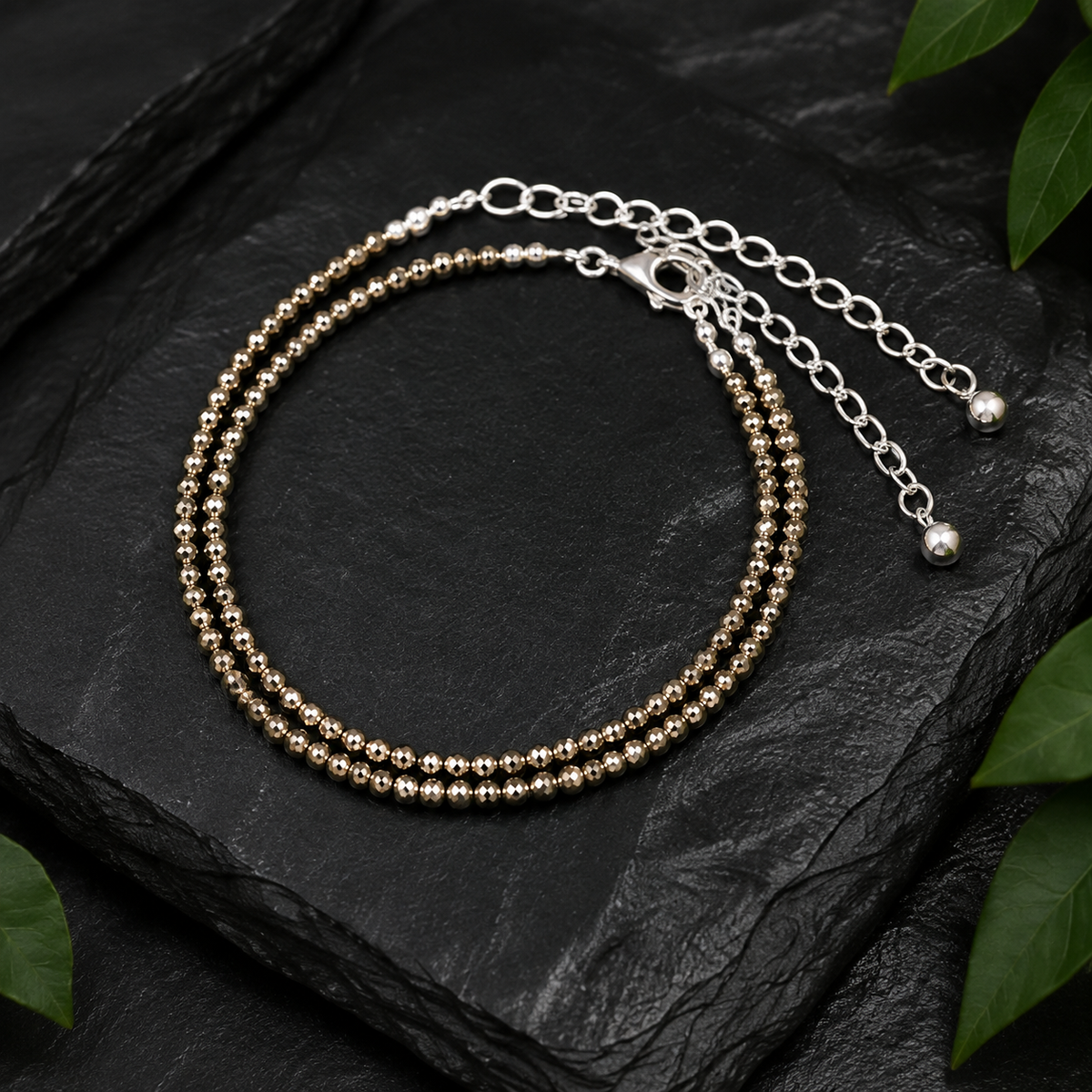 Pyrite Anklet 2mm – Natural Gemstone Jewelry for Protection, Balance & Positive Energy (Copy)
