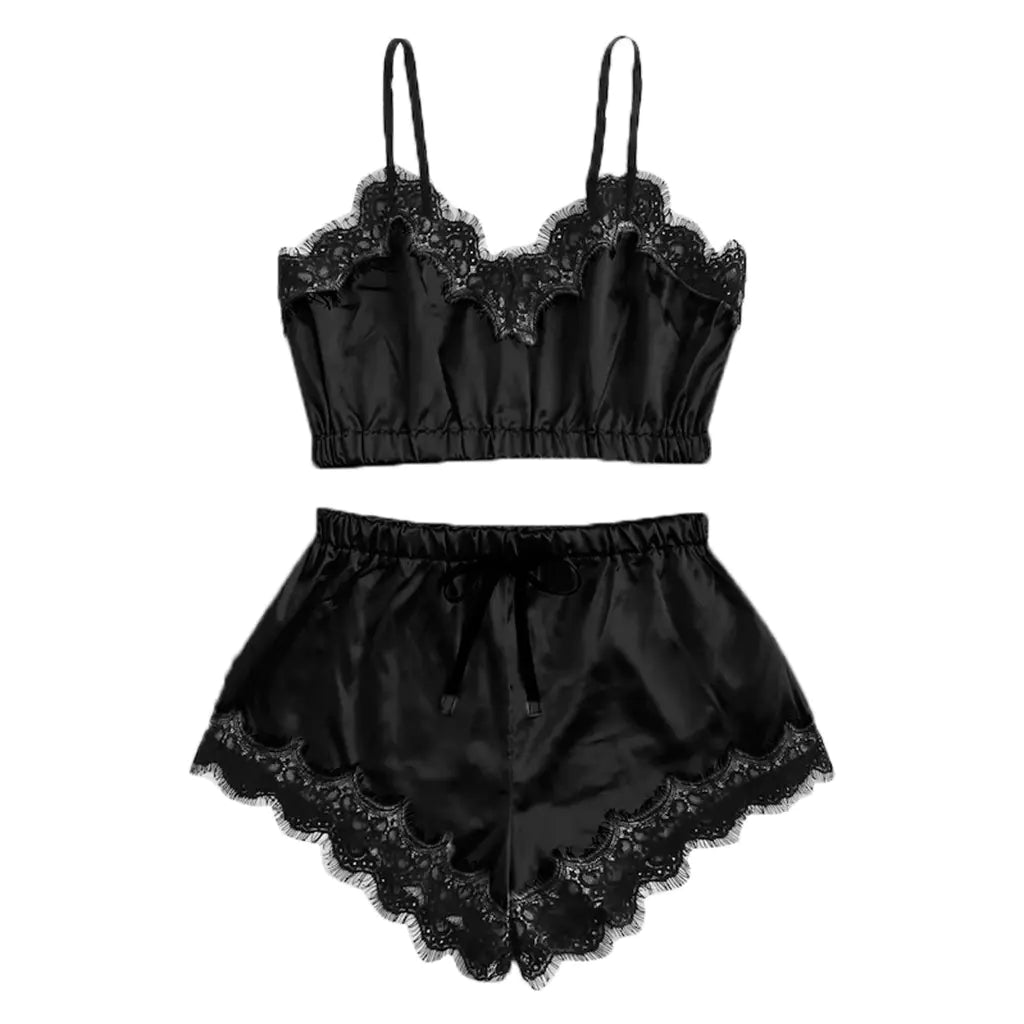 Lingerie Set with Sleeveless Bra and Women's Nightwear
