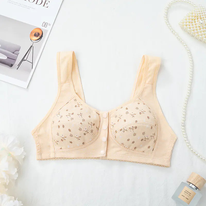 New Floral Front Closure Bra for Women (Plus Size) - Lingerie