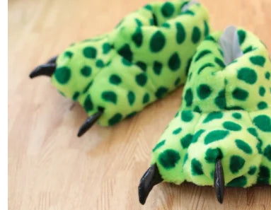 Cotton Slippers with Cat Paw Design and Fluffy Texture- 888