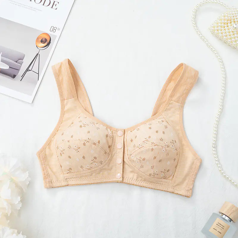 New Floral Front Closure Bra for Women (Plus Size) - Lingerie