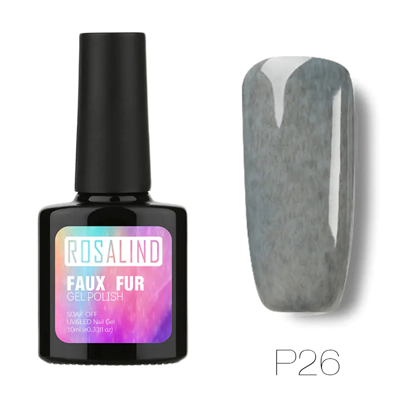 10ML Nail Polish with Faux Fur Finish for Nail Art