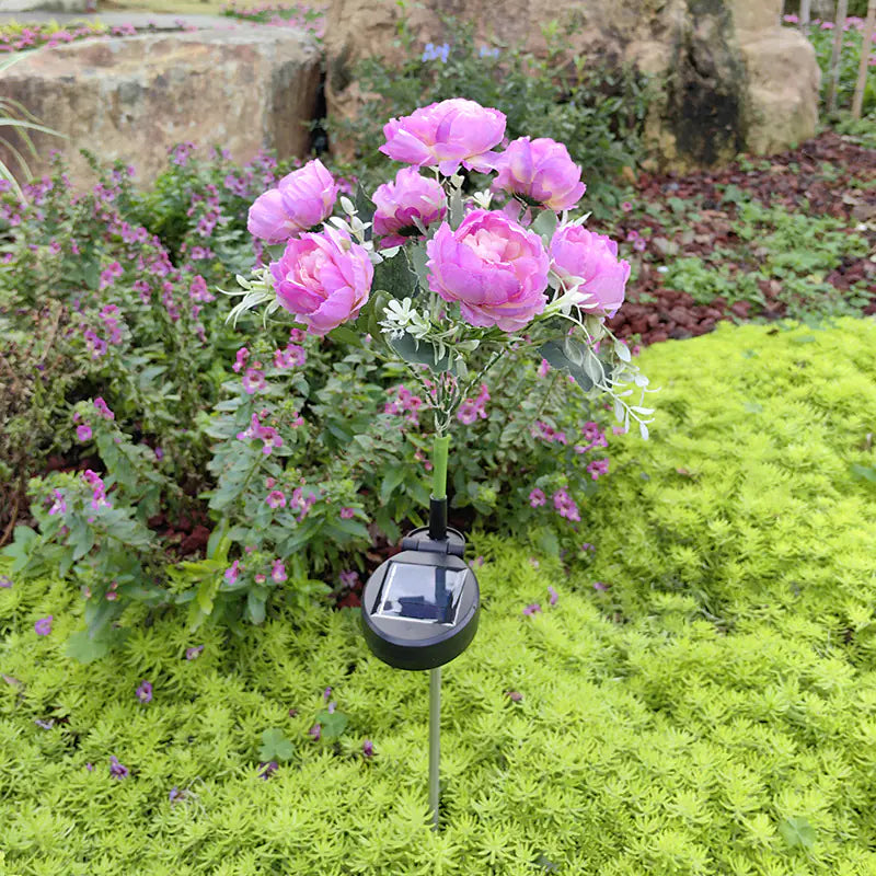Solar LED Peony Garden Light for Outdoor Decoration - 888