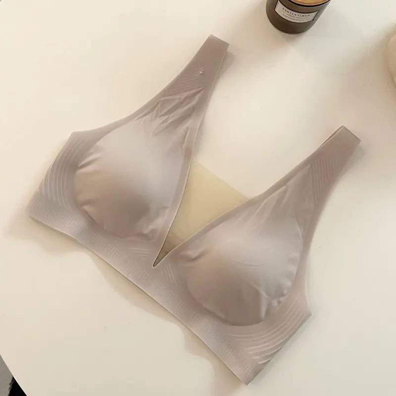 Sexy Soft Support Mesh Deep V Wireless Bra - Lingerie